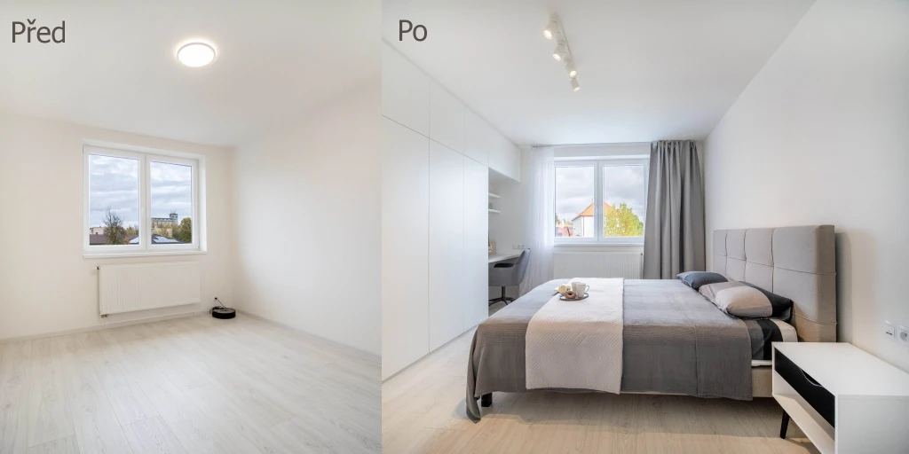 Virtual staging – před vs. po